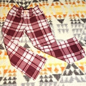 Justice Sleep plaid pajama pants sleep pants lounge pants Size Small 7/8